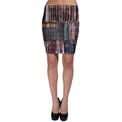 Seamless Pattern With Flower Bird Bodycon Skirt