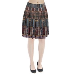 Seamless Pattern With Flower Bird Pleated Skirt