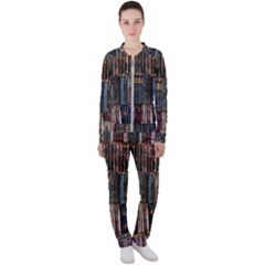 Seamless Pattern With Flower Bird Casual Jacket and Pants Set