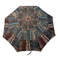 Artistic Psychedelic Hippie Peace Sign Trippy Folding Umbrellas