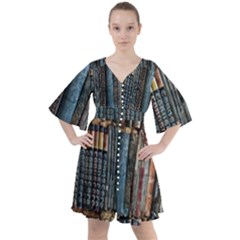 Menton Old Town France Boho Button Up Dress