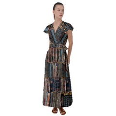 Menton Old Town France Flutter Sleeve Maxi Dress