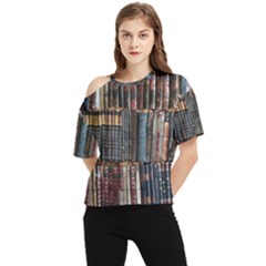 Menton Old Town France One Shoulder Cut Out T-Shirt