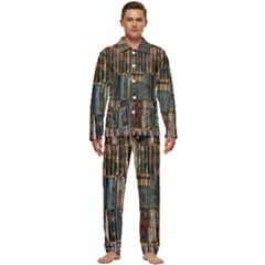 Menton Old Town France Men s Long Sleeve Velvet Pocket Pajamas Set