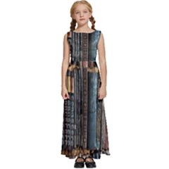 Menton Old Town France Kids  Satin Sleeveless Maxi Dress by Bedest