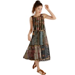 Artistic Psychedelic Hippie Peace Sign Trippy Summer Maxi Dress