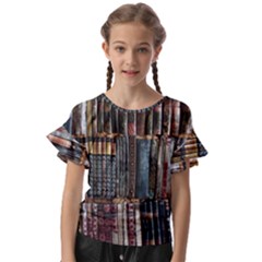 Artistic Psychedelic Hippie Peace Sign Trippy Kids  Cut Out Flutter Sleeves