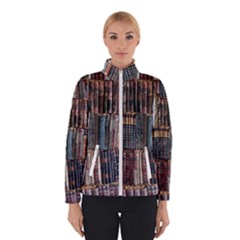 Seamless Pattern With Flower Birds Women s Bomber Jacket by Bedest