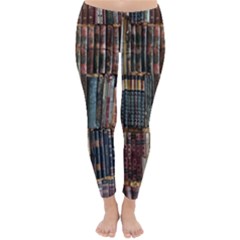 Abstract Colorful Texture Classic Winter Leggings