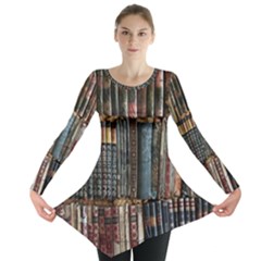 Abstract Colorful Texture Long Sleeve Tunic 