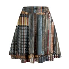 Abstract Colorful Texture High Waist Skirt