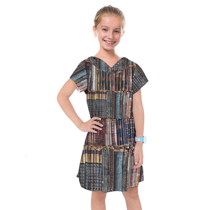 Abstract Colorful Texture Kids  Drop Waist Dress