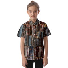 Abstract Colorful Texture Kids  Short Sleeve Shirt