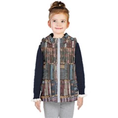 Abstract Colorful Texture Kids  Hooded Puffer Vest