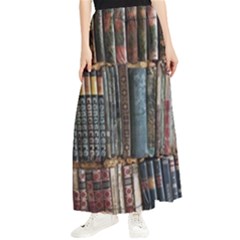 Abstract Colorful Texture Maxi Chiffon Skirt