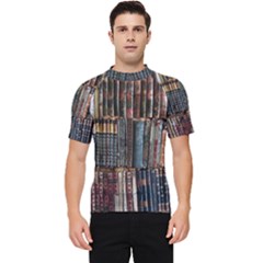 Abstract Colorful Texture Men s Short Sleeve Rash Guard