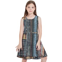 Abstract Colorful Texture Kids  Skater Dress