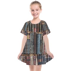 Abstract Colorful Texture Kids  Smock Dress