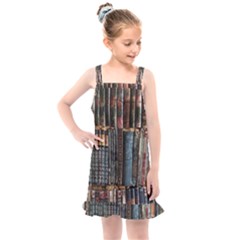 Abstract Colorful Texture Kids  Overall Dress