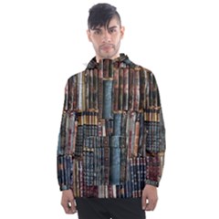 Abstract Colorful Texture Men s Front Pocket Pullover Windbreaker