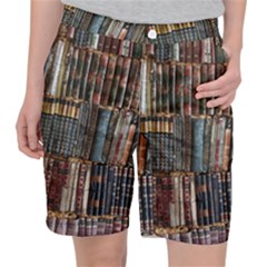 Abstract Colorful Texture Women s Pocket Shorts