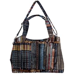 Abstract Colorful Texture Double Compartment Shoulder Bag