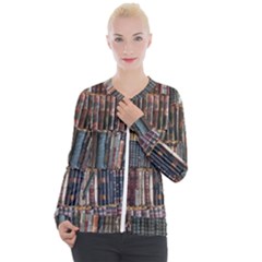 Abstract Colorful Texture Casual Zip Up Jacket