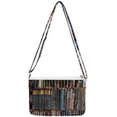 Abstract Colorful Texture Double Gusset Crossbody Bag