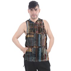 Abstract Colorful Texture Men s Sleeveless Hoodie