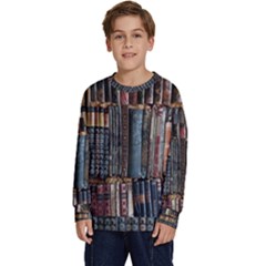 Abstract Colorful Texture Kids  Crewneck Sweatshirt