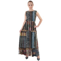 Assorted Title Of Books Piled In The Shelves Assorted Book Lot Inside The Wooden Shelf Chiffon Mesh Boho Maxi Dress