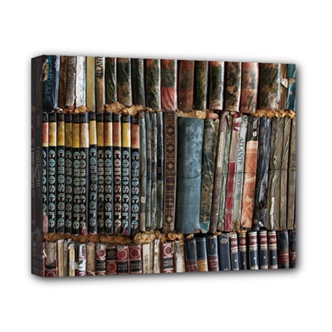 Pile Of Books Photo Of Assorted Book Lot Backyard Antique Store Canvas 10  x 8  (Stretched)