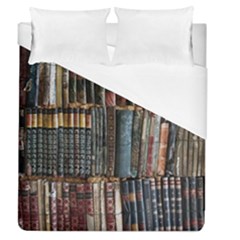 Pile Of Books Photo Of Assorted Book Lot Backyard Antique Store Duvet Cover (queen Size) by Bedest