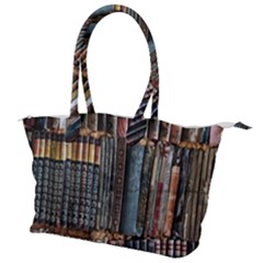Pile Of Books Photo Of Assorted Book Lot Backyard Antique Store Canvas Shoulder Bag