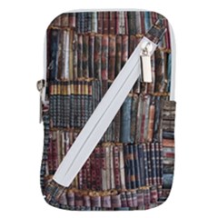 Pile Of Books Photo Of Assorted Book Lot Backyard Antique Store Belt Pouch Bag (large) by Bedest