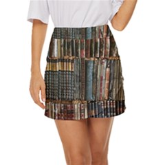 Pile Of Books Photo Of Assorted Book Lot Backyard Antique Store Mini Front Wrap Skirt