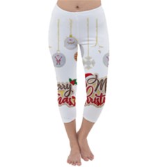 Merry Christmas  Capri Winter Leggings  by bego