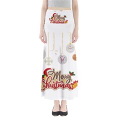 Merry Christmas  Full Length Maxi Skirt by bego