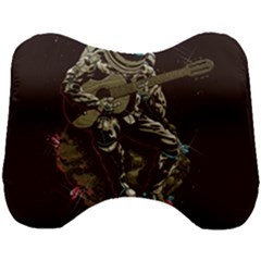 Astronaut Playing Guitar Parody Head Support Cushion by Cemarart