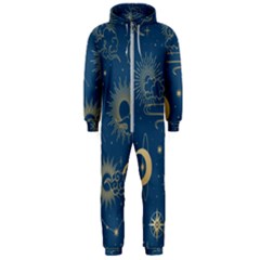 Asian Seamless Galaxy Pattern Hooded Jumpsuit (men)