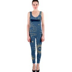 Asian Seamless Galaxy Pattern One Piece Catsuit