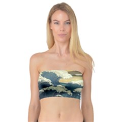 Sea Asia Waves Japanese Art The Great Wave Off Kanagawa Bandeau Top by Cemarart