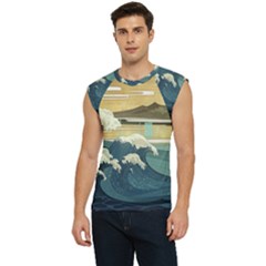 Sea Asia Waves Japanese Art The Great Wave Off Kanagawa Men s Raglan Cap Sleeve T-shirt by Cemarart