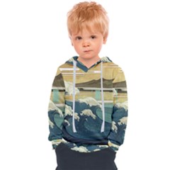 Sea Asia Waves Japanese Art The Great Wave Off Kanagawa Kids  Overhead Hoodie by Cemarart