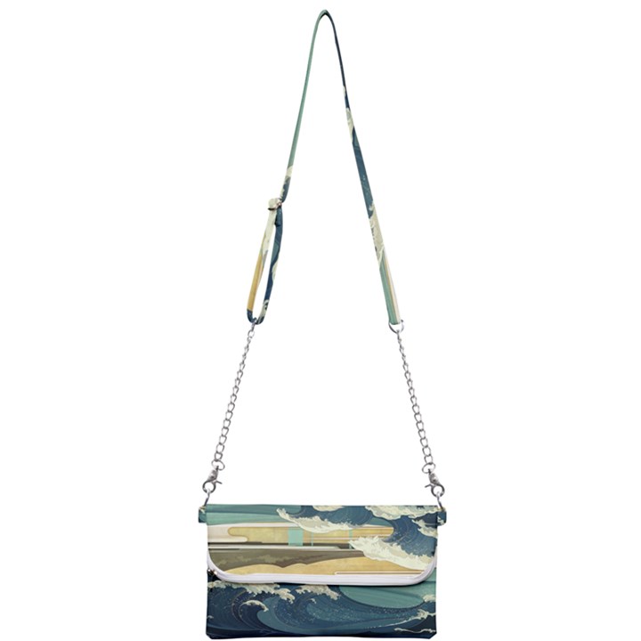 Sea Asia Waves Japanese Art The Great Wave Off Kanagawa Mini Crossbody Handbag