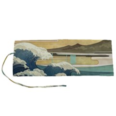 Sea Asia Waves Japanese Art The Great Wave Off Kanagawa Roll Up Canvas Pencil Holder (s) by Cemarart