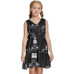 Photography Of Buildings New York City  Nyc Skyline Kids  Sleeveless Tiered Mini Dress by Cemarart