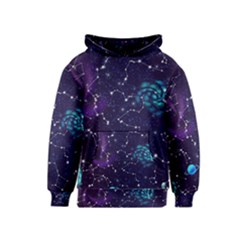 Realistic Night Sky With Constellations Kids  Pullover Hoodie