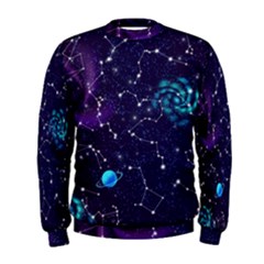 Realistic Night Sky With Constellations Men s Sweatshirt
