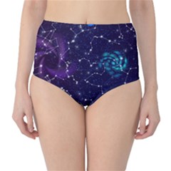 Realistic Night Sky With Constellations Classic High-waist Bikini Bottoms